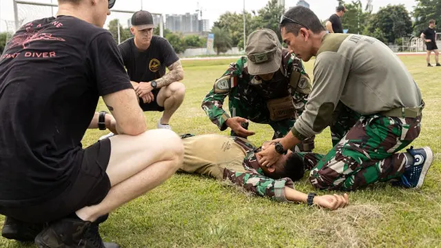 Marinir Indonesia dan Amerika Serikat (AS) telah menyelesaikan latihan gabungan di Antralina, Jampang Tengah, Kabupaten Sukabumi, Jawa Barat, Indonesia. (Dok. Kedutaan Besar AS)
