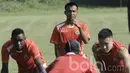 Pemain Persija Jakarta, Muhammad Hargianto, mengikuti sesi latihan. Jelang dimulainya kompetisi Liga 1, Persija Jakarta bermanuver dengan mendatangkan pemain anyar seperti Muhammad Hargianto dari Bhayangkara FC.  (Bola.com/M Iqbal Ichsan)