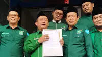 Dewan Pengurus Wilayah (DPW) Partai Kebangkitan Bangsa (PKB) Jakarta polisikan Mantan Sekretaris Jenderal (Sekjen) Partai Kebangkitan Bangsa (PKB), Muhammad Lukman Edy (Liputan6.com/Ady Anugrahadi)