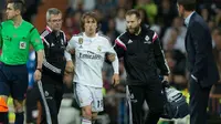 Luka Modric Cedera saat Kontra Malaga.  (Getty Images)