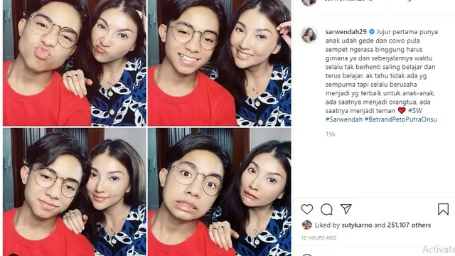 Sarwendah - Betrand Peto (Foto: Instagram/@sarwendah29)