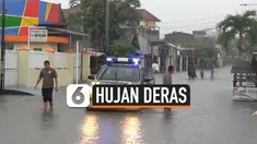Hujan deras yang terjadi di Pangkal Pinang, Bangka Belitung, sejak Senin (4/11/2019) siang hingga menjelang sore mengakibatkan ratusan rumah tergenang banjir.