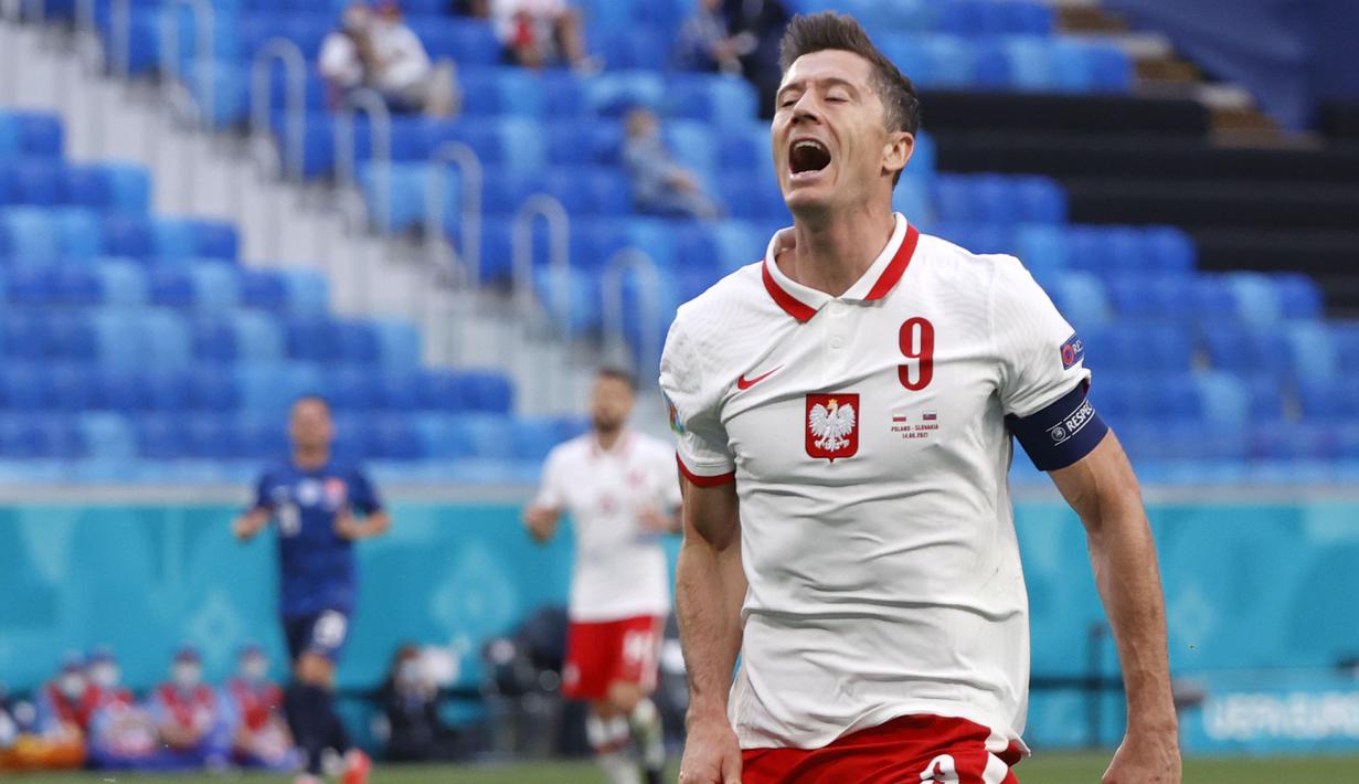 Robert Lewandowski dan kawan-kawan yang diunggulkan pada laga kali ini, nyatanya tak mampu berbuat banyak. (Evgenya Novozhenina/Pool via AP)