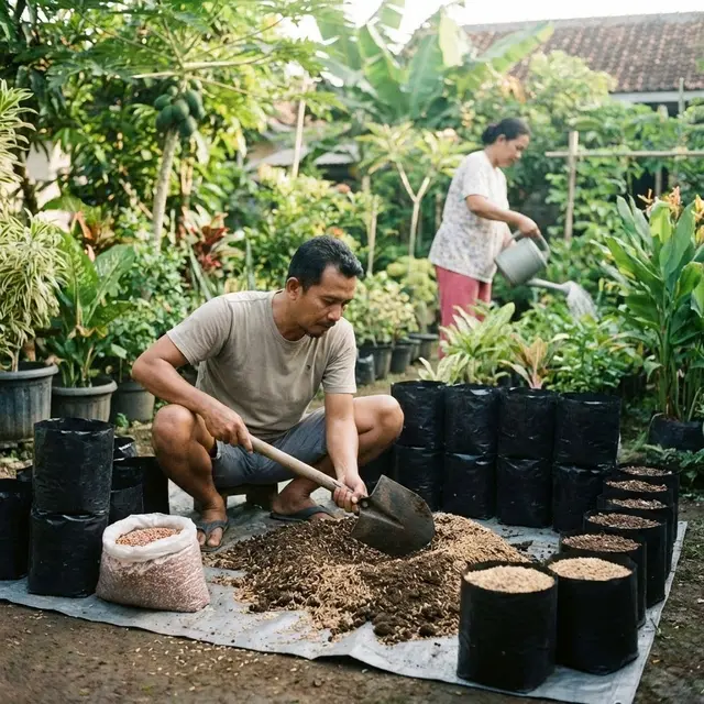 Cara Menanam Sorgum di Polybag