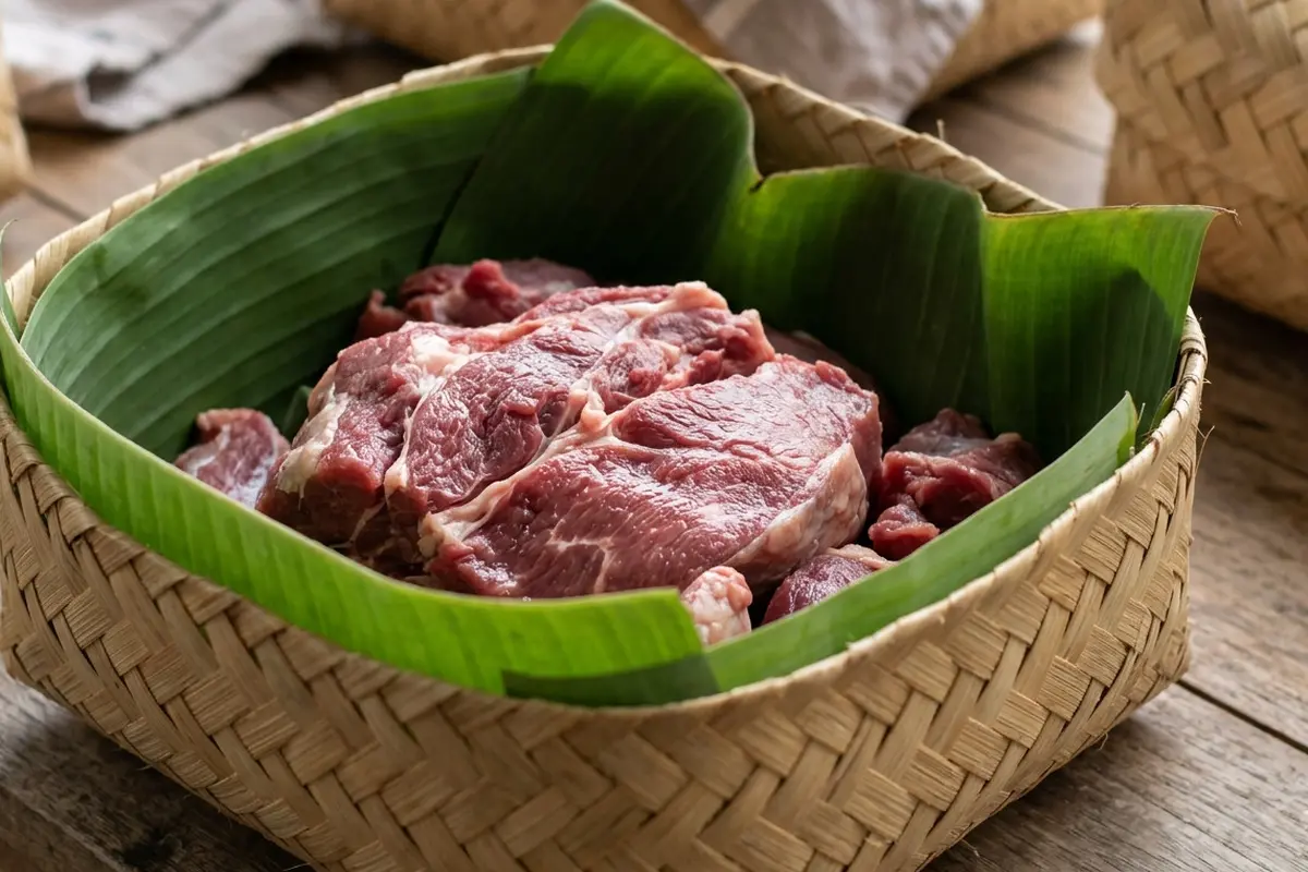 ilustrasi daging kurban, Gemini AI