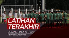 Berita video sesi latihan terakhir timnas Indonesia U-22 di lapangan ABC, Senayan, Kamis (14/2/2019).