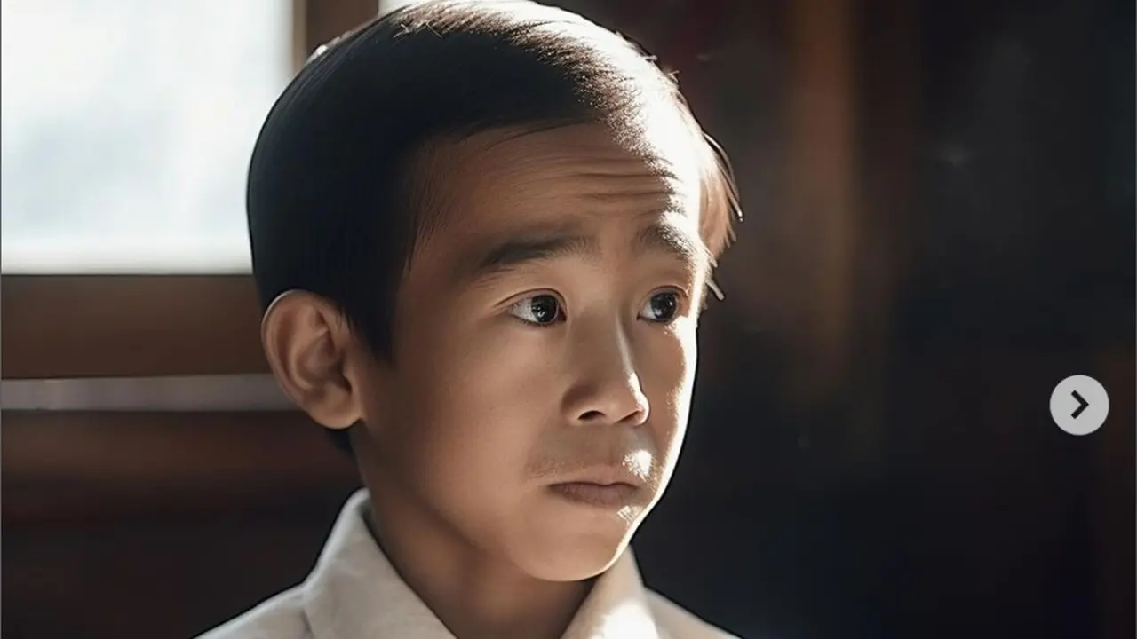 Foto Presiden Joko Widodo kecil hasil gubahan teknologi kecerdasan buatan (Foto: Instagram @yofangga)