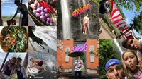 Foto-foto keluarga David Beckham saat berlibut di Bali. (Instagram)