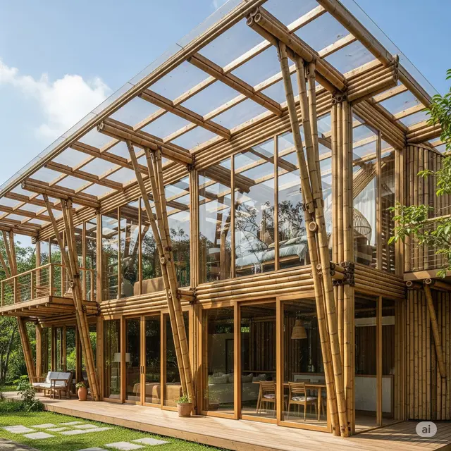 Rumah Bambu Modern