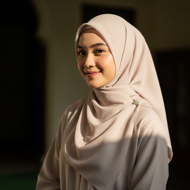 1. Hijab Segi Empat Polos Minimalis