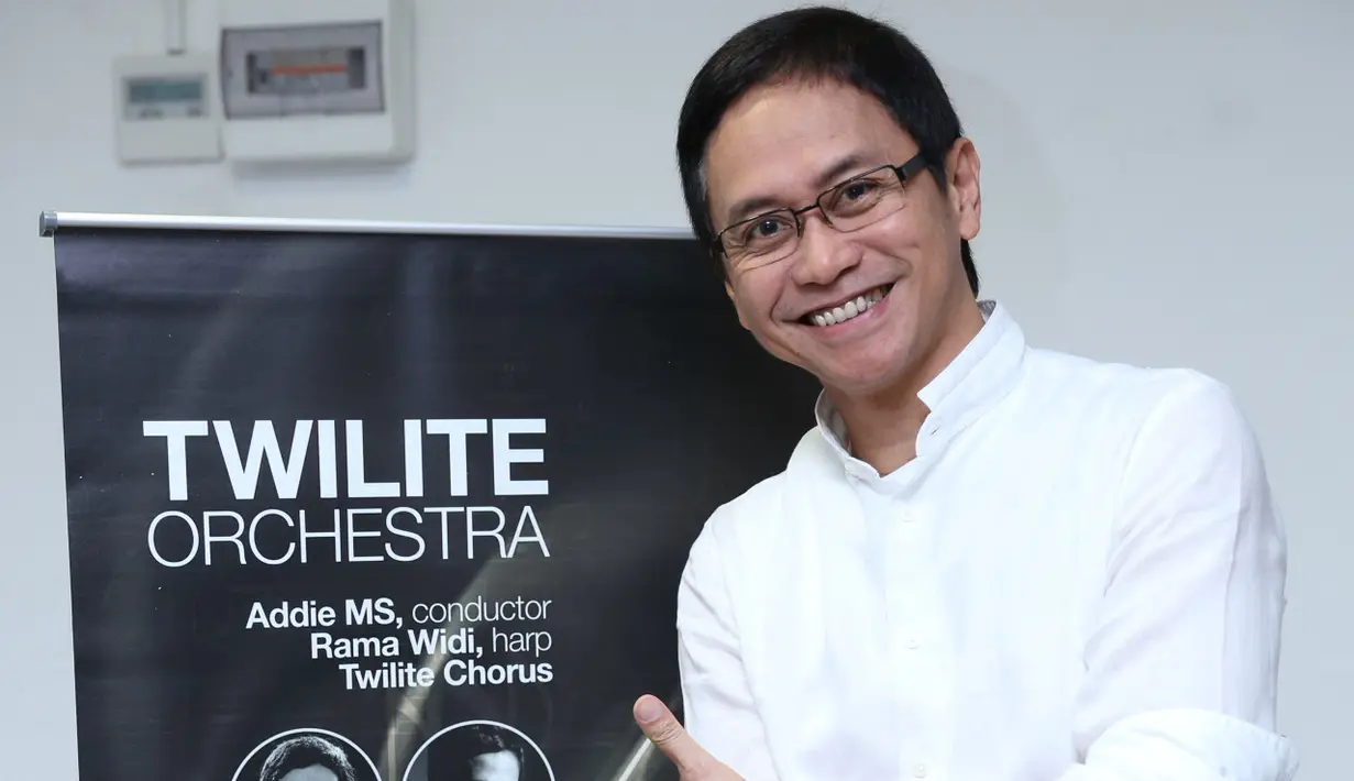 Berbeda dengan konser-konser sebelumnya, Addie MS tidak menggaet penyanyi top tanah air dalam konsernya ini. (Galih W. Satria/Bintang.com)