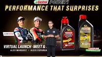 Berkolaborasi dengan pembalap LCR Honda Alex Marquez dan Aleix Espargaro dari tim Aprilia Racing, Castrol Indonesia meluncurkkan produk baru, yaitu Castrol Power1 Ultimate, jelang MotoGP Mandalika. (foto: istimewa)