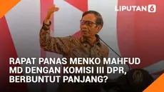 Menteri Koordinator Bidang Politik, Hukum, dan Keamanan (Menko Polhukam) Mahfud Md menggelar Rapat Dengar Pendapat Umum (RDPU) bersama Komisi III DPR, Rabu (29/3/2023). Rapat selama delapan jam itu berlangsung panas.