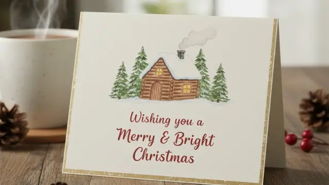 Contoh kartu ucapan natal (Foto: Gemini AI)