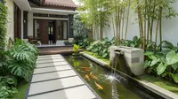 8 Cara Membuat Kolam Ikan dan Taman Depan Rumah Tanpa Bikin Halaman Terasa Sempit