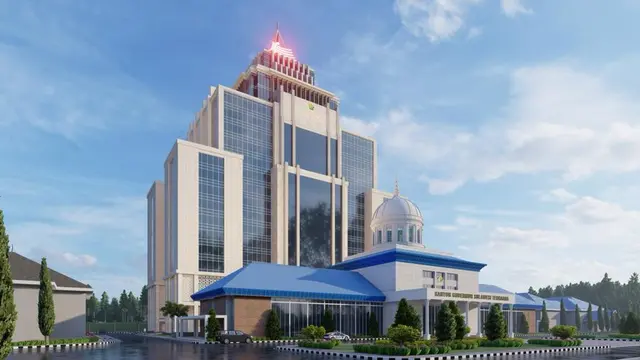 Gedung baru kantor Gubernur Sultra setinggi 23 lantai.(Liputan6.com/dok humas Cipta Karya)