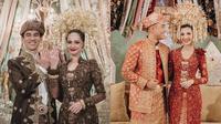 Selebriti yang menikah dengan adat minang. [Instagram/enzystoria] [Instagram/thedharmawangsa]