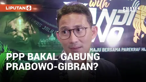 VIDEO: Sandiaga Uno Isyaratkan PPP Gabung Prabowo-Gibran