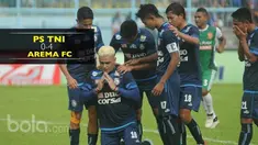 Arema FC menang atas PS TNI dengan skor telak 4-0 pada laga terakhir grup 2 Piala Presiden 2017 di Stadion Kanjuruhan, Malang.