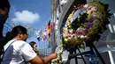 Peristiwa Bom Bali I merenggut nyawa 202 orang dan mengakibatkan 209 lainnya menderita luka-luka. (SONNY TUMBELAKA/AFP)