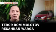Pelemparan bom molotov terjadi di sebuah rumah di Kota Gorontalo, pada Senin pagi. Akibat kejadian itu, mobil pemilik rumah terbakar.