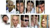 Dafta kesembilan orang anggota Bali Nine yang menjadi tersangka kasus narkoba dan akan di hukum mati.