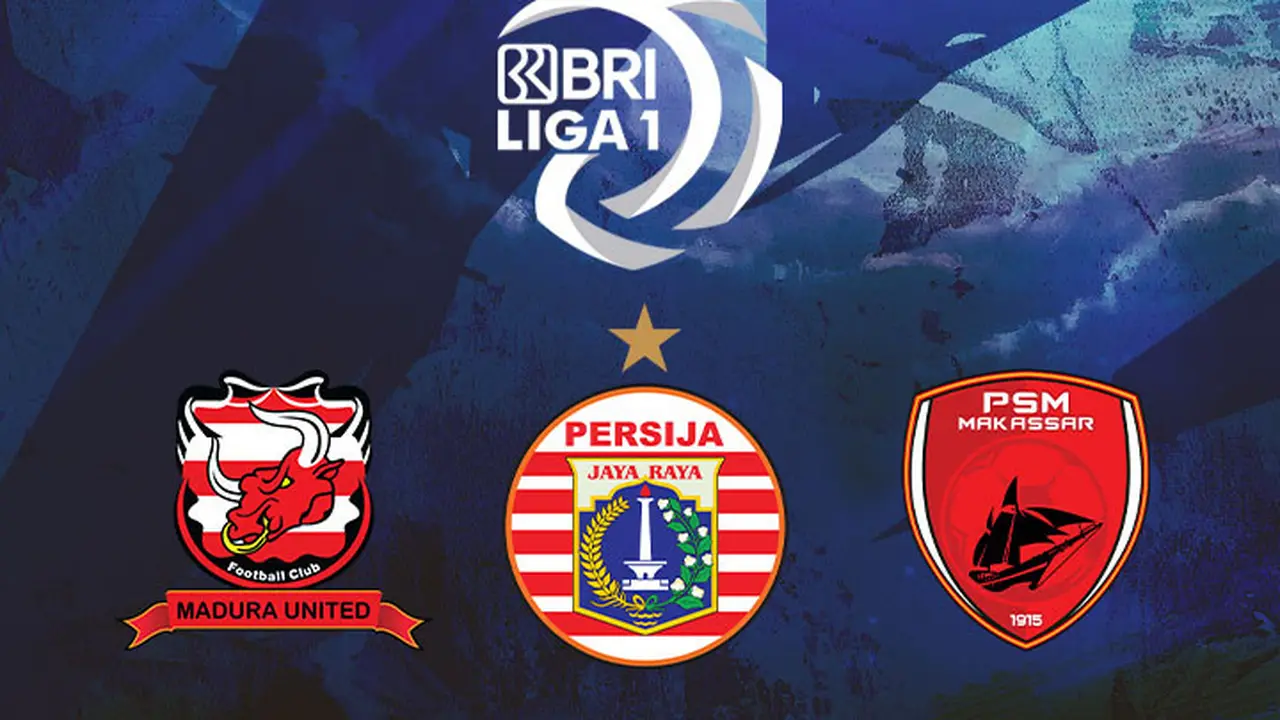 Liga 1 - Logo Madura United, Persija Jakarta, dan PSM Makassar