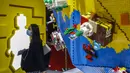 Stan raksasa mainan Denmark LEGO Group terlihat dalam ajang Pameran Impor Internasional China (China International Import Expo/CIIE) ketiga di Shanghai, China, 8 November 2020. (Xinhua/Zhang Yuwei)