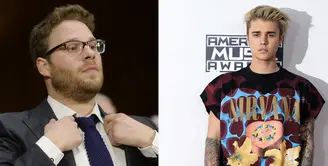 Seminggu setelah perseteruannya dengan Justin Bieber di "The Ellen DeGeneres Show", Seth Rogen menyudutkan Justin. Dalam sebuah wawancara di "The Howard Stern Show" pada hari Selasa (17/11) ia membandingkan ukuran  alat kelaminnya. (Bintang/EPA)