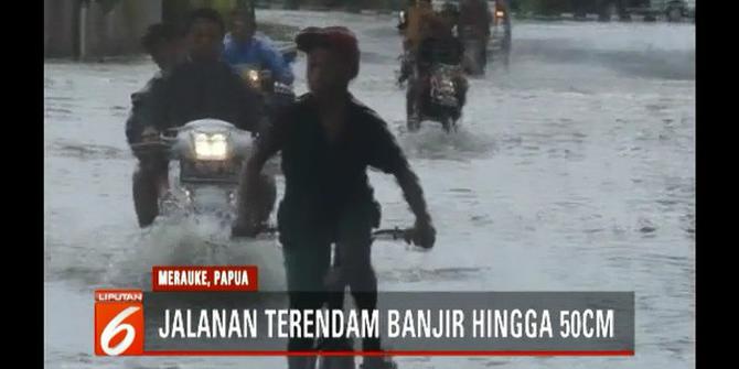 Banjir Rendam Kantor Dinas Pendidikan Dasar di Merauke