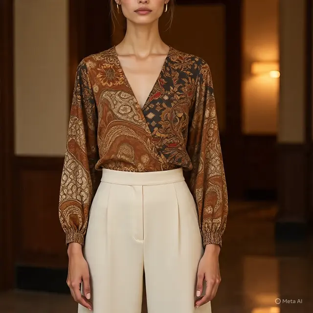 Model Batik Wanita Lengan Poet