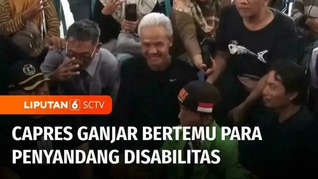 Maknai Hari Disabilitas Internasional, Calon Presiden nomor urut 3, Ganjar Pranowo menyapa para disabilitas di Kota Mataram,  Nusa Tenggara Barat. Sementara itu, Mahfud MD mengajak anak muda dan kawan-kawan disabilitas untuk turut serta dalam pemilu ...