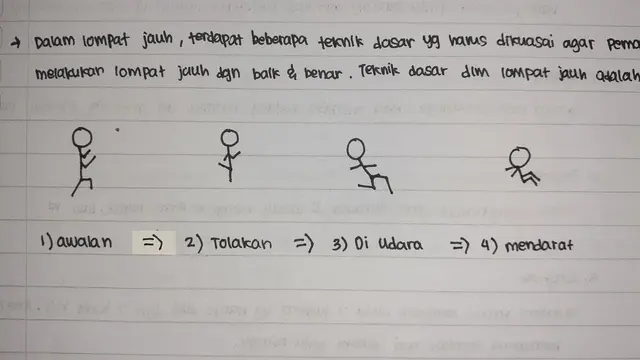7 Ilustrasi Kocak Gerakan Olahraga di Tugas Sekolah Ini Bikin Senyum-senyum