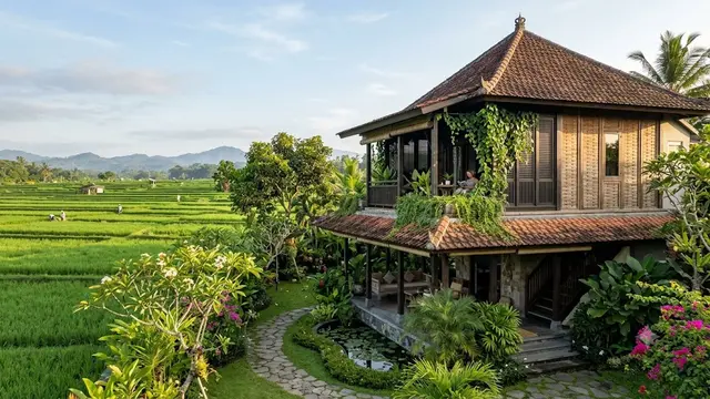 Inspirasi Rumah dengan Pemandangan Sawah