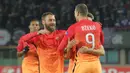 AS Roma berhasil mengalahkan tuan rumah FK Austria Wien 4-2 dalam laga Grup E Liga Europa di Stadion Ernst Happel, Jumat (4/11/2016) dini hari WIB. (Bola.com/Reza Khomaini) 