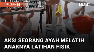 Bayi umur 6 bulan dilatih fisik oleh ayahnya mengundang perhatian