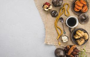 Ilustrasi puasa, buka puasa, sahur. (Background photo created by freepik - www.freepik.com