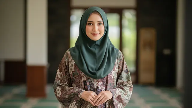 Model Gamis Batik untuk Seragam Pengajian