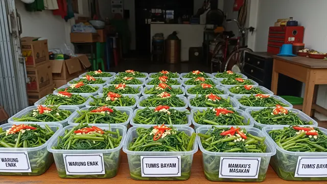 Ide Jualan Lauk Matang Rp2.000–Rp5.000 yang Cepat Laku dan Untung Harian Tumis Kangkung