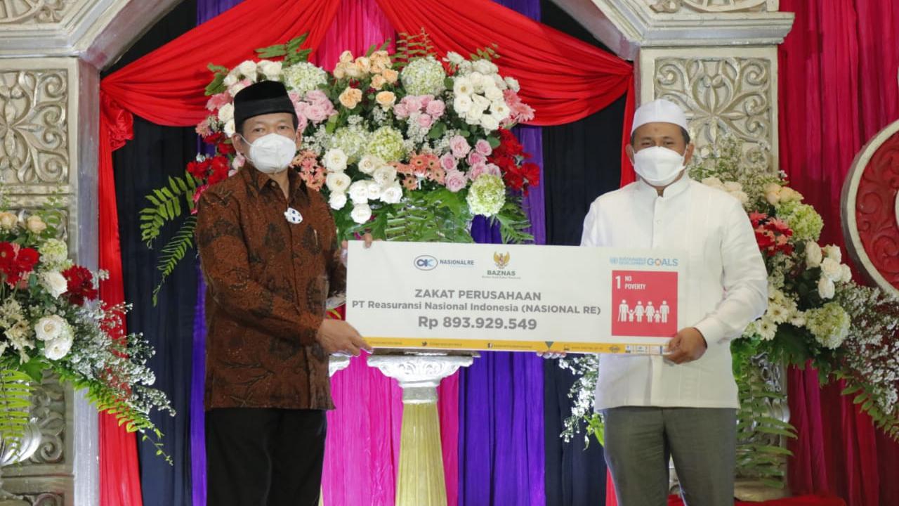 BAZNAS Terima Zakat dari Nasional Re Sebesar Rp893 Juta