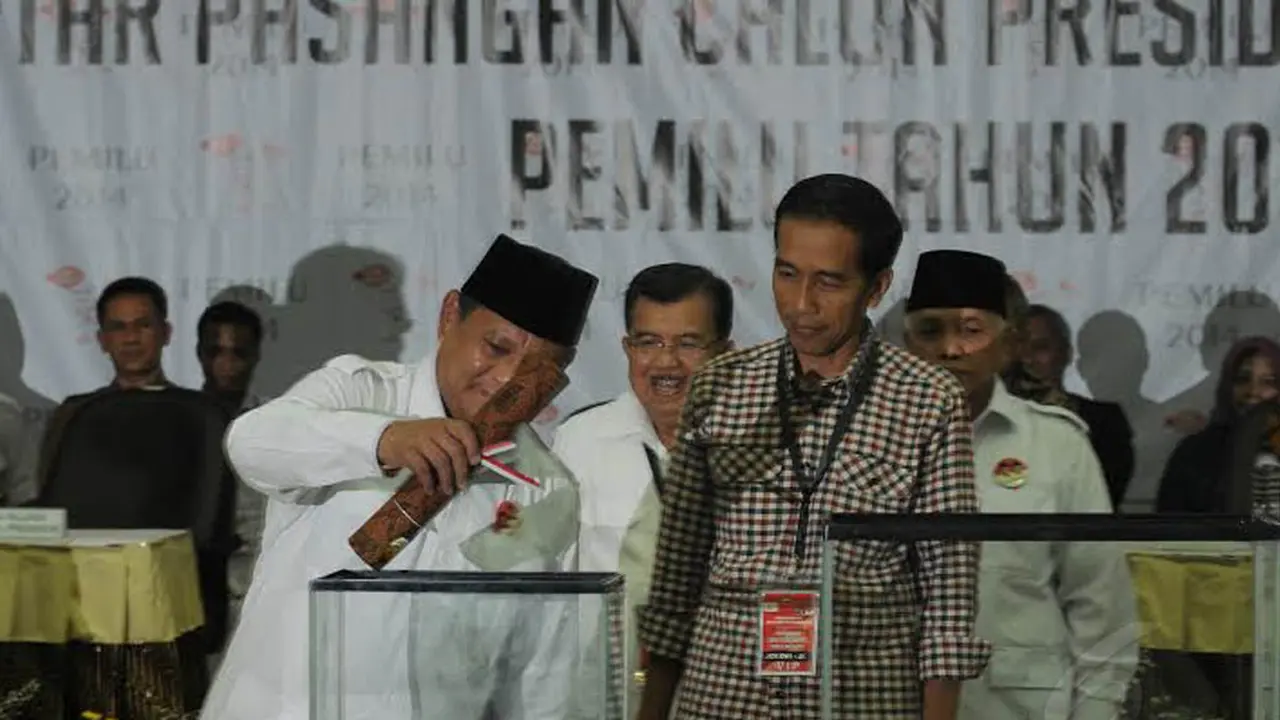 Suasana Akrab Jokowi dan Prabowo di KPU