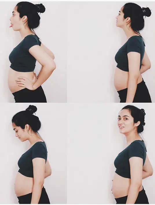 Artis 25 tahun ini menunjukkan foto kehamilanya melalui akun Instagramnya yang diunggah pada 17 Januari 2016. "iseeeng #21weeks" tulis Ayudia. (foto: instagram/ayudiac)