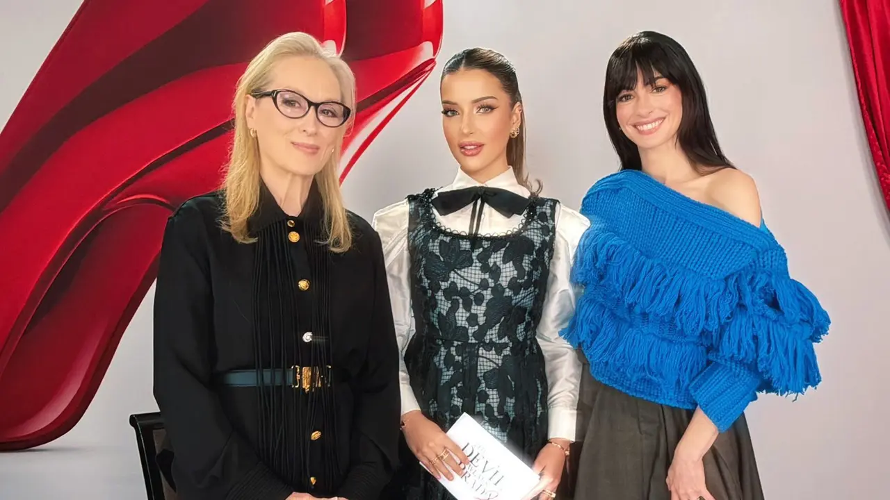 Meryl Streep, Tasya Farasya, dan Anne Hathaway. (Foto: Dok. Disney Indonesia)