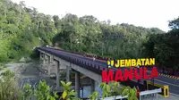 Jembatan Manula menghubungkan ruas jalan nasional Bengkulu dengan Lampung. Dok PUPR