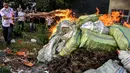 Kapolda Aceh, Irjen Pol Marzuki Ali Basyah, mengatakan pengungkapan narkotika ini dari tiga wilayah berbeda, yakni Gayo Lues, Aceh Utara, dan Kota Sabang. (Chaideer MAHYUDDIN/AFP)