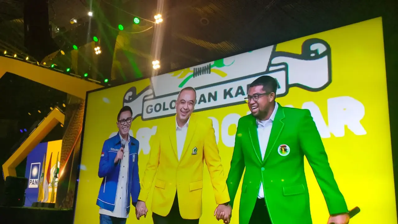 Ketua DPD PAN Eko Patrio, Ketua DPD Golkar Ahmed Zaki, dan Ketua DPD PPP Guruh Tirta Lunggana