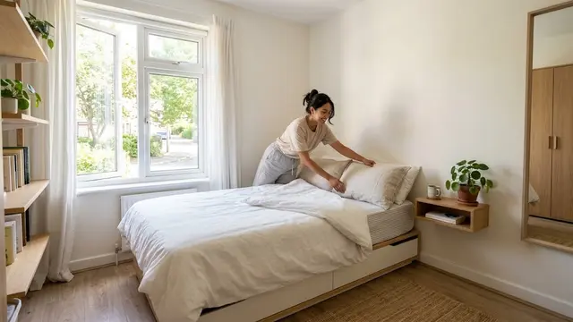 Cara Menata Kasur agar Kamar Kecil Terasa Luas/AI Generated