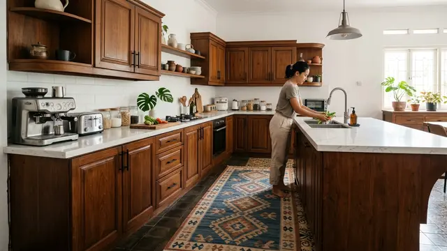 Cara Membuat Dapur Lama Terlihat Modern Tanpa Mengganti Kitchen Set (AI Generated)