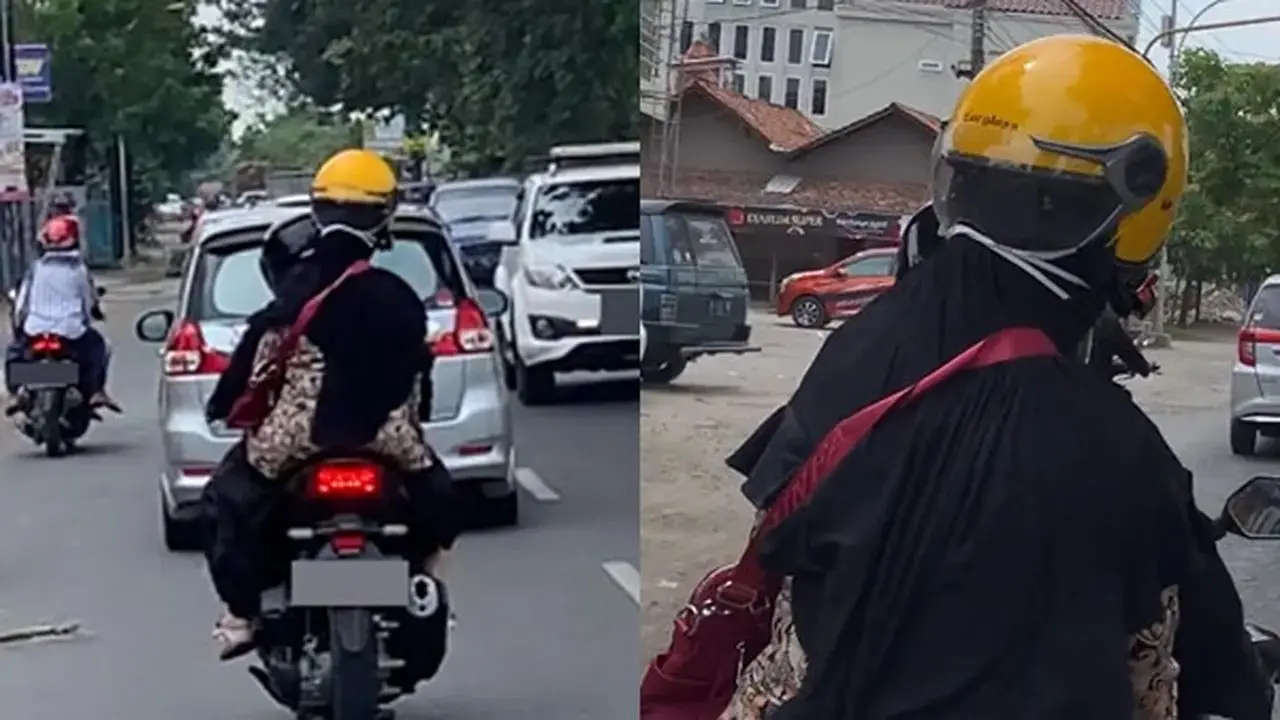 Sudah Waktunya Pelatihan Khusus, Terjadi Lagi Ibu-Ibu Pakai Helm Terbalik