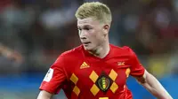 7. Kevin De Bruyne (Belgia) - Pemain berusia 27 tahun ini adalah salah satu gelandang terbaik di dunia saat ini. Gelar juara dunia untuk Belgia bisa membuat pemain Manchester City itu mendapatkan penghargaan Ballon d'Or. (AP/Pavel Golovkin)